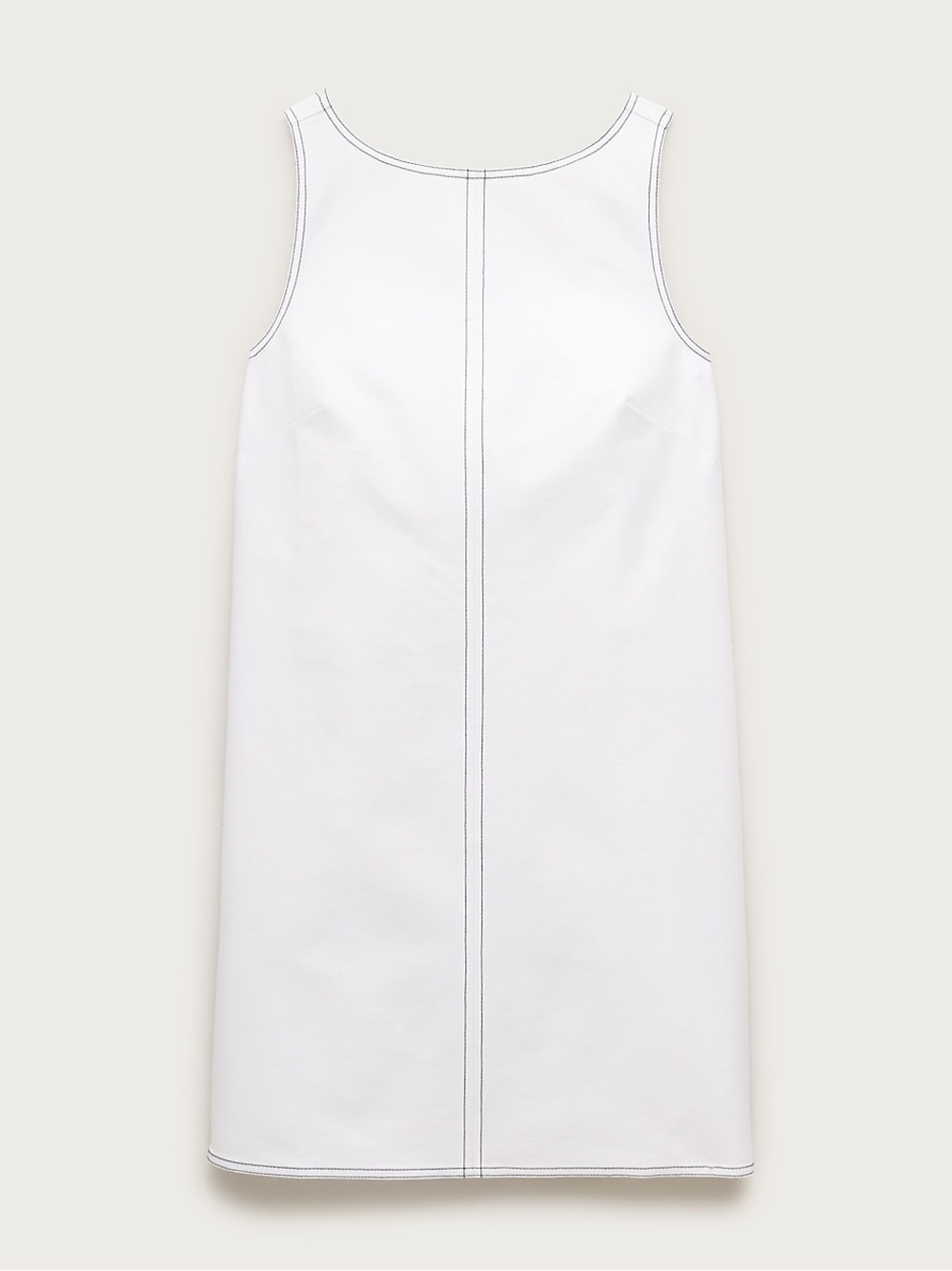 J. Crew Contrast-stitch Billie dress in double cotton poplin